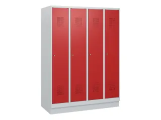 schoollocker,HxBxD 1630x1200x500mm,4vak,vak B 300mm,cil.-slot,sokkel - 2