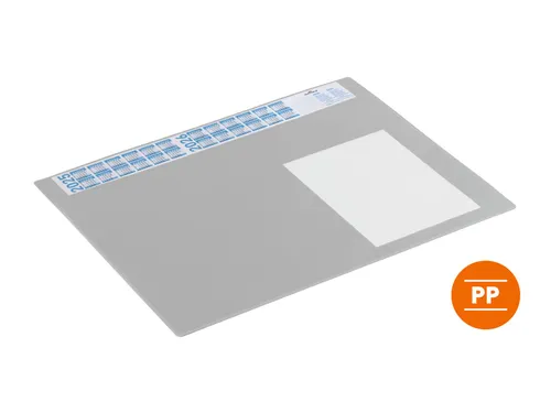 Durable Schrijfonderlegger 65x48cm kalender Grijs met PP afdekvel