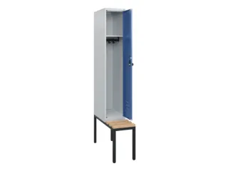 locker met bank,HxBxD 1950x300x815mm,1vak,vak B 300mm,draaigrendel - 2