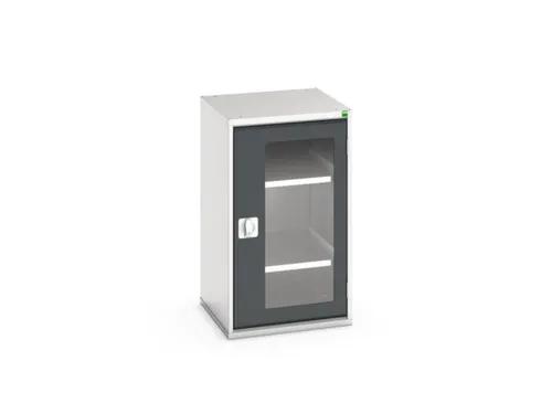 vitrinekast 900x525x550mm 2xStalen bodem romp RAL7035 front RAL7016