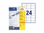 Etiket Avery Zweckform 3658 64.6x33.8mm wit 4800stuks