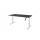Dextro Slinger Bureau Zit-sta T-poot 160x80 Hout Zwart 25mm Wit