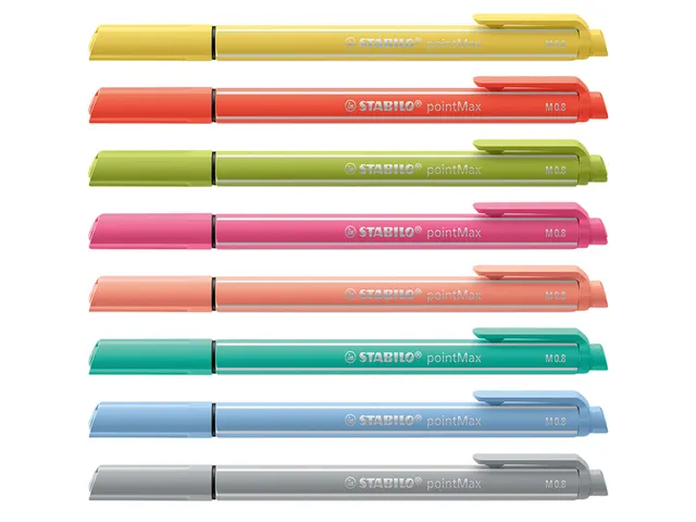 Viltstift STABILO pointMax 488/8 medium assorti pastel etui à 8 stuks