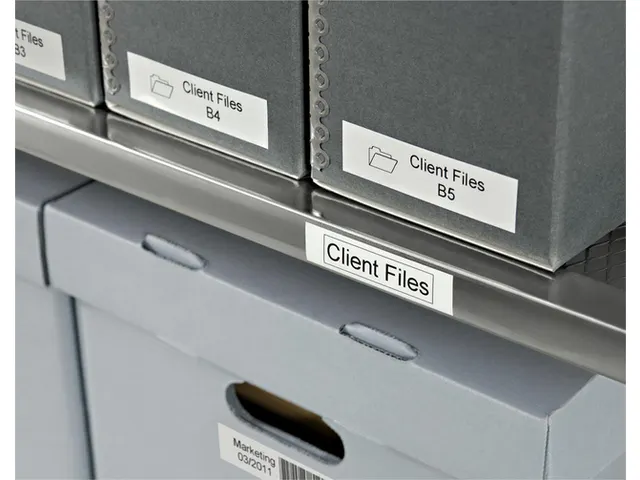 Labeltape Dymo LabelManager D1 polyester 12mm zwart op wit 10 stuks