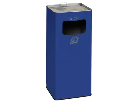 Combi-asbak Hxbxd 700X320X320Mm Vierkant Blauw