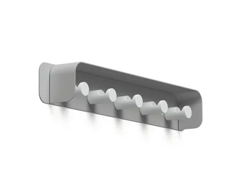 Wandkapstok DURASTORE 5 haken aluminium grijs 50cm