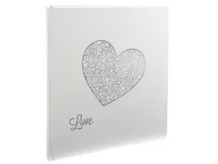 Fotoalb HARMONY 29x3 2cm 60bl wit+hart