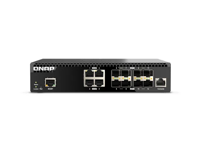 QNAP QSW-M3212R-8S4T, Managed, 10G Ethernet (100/1000/10000), Rack-mon