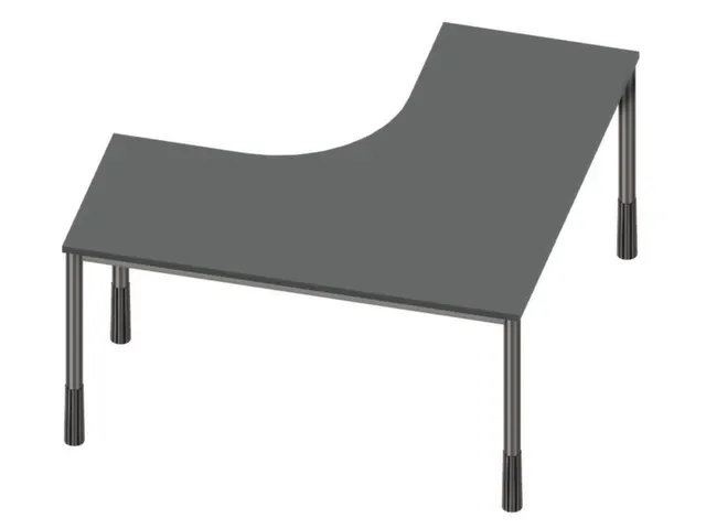 bureau à retour à hauteur réglable,MS-gris foncé