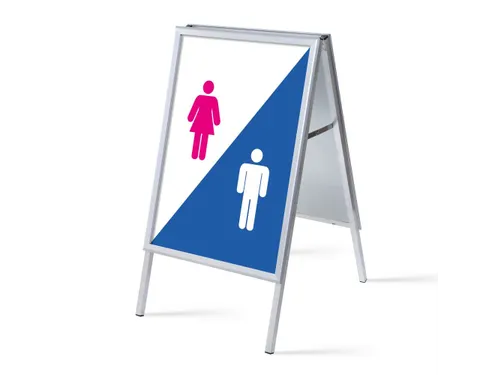 Stoepbord A1 complete set met print Toilet man/vrouw