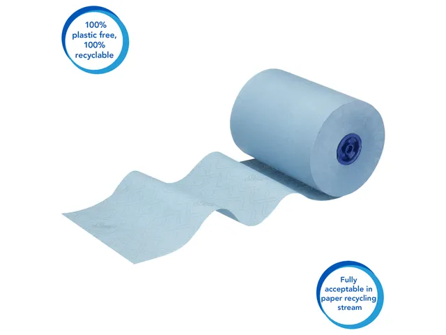 Handdoekrol Scott Essential Slimroll 1-laags 190m blauw 6696