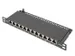 CAT 6A patchpaneel afgeschermd 12-poorts 1/2HE 10'' rackmontage zwart