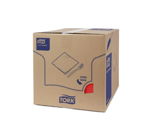 Tork 477861 Soft Lunchservet Advanced Rood 33x33cm