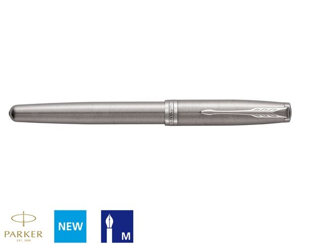 Stylo bille Parker Jotter Stainless Steel GT Medium sur