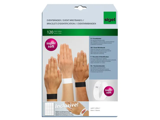 Evenementenbandjes Sigel Wit