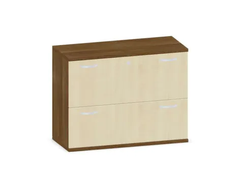 hangmappenkast 770x1000x430mm 2hangmappenframes Noten+ Esdoorn