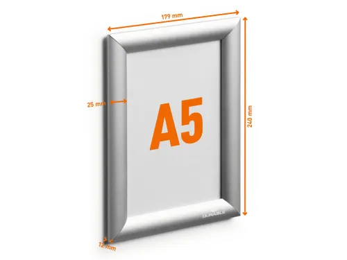 Kliklijst aluminium A5 Zilver