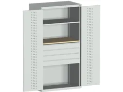 systeemkast 2000x1050x650mm 1 legbord 4 laden RAL7035