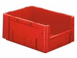Euronorm Stapelkrat Rood 175x400x300mm 14.5l Gesloten Grijpopening