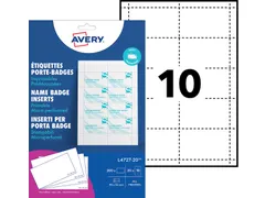 Badgekaart Avery L4727-20 54x90mm microperforatie 200 stuks