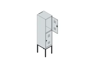 dubbeldekse locker,HxBxD 1950x400x500mm,1x2vak.,vak B 400mm - 4
