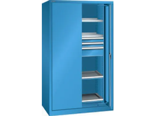 zwaarlastkast met zwenkdeuren,HxBxD 1950x1146x690mm,lak RAL5012