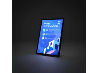 Verlichte Tafeldisplay LED Slide In A4 Zwart - 2