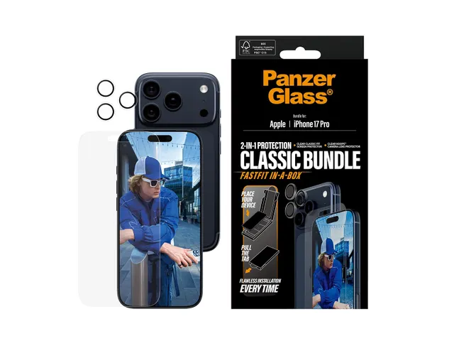 PanzerGlass PG43010, Apple, iPhone 17 Pro, Krasbestendig, Transparant,