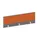 baliepaneel v. bureau aanbouw achter B 1400mm hout Bl-wit beige
