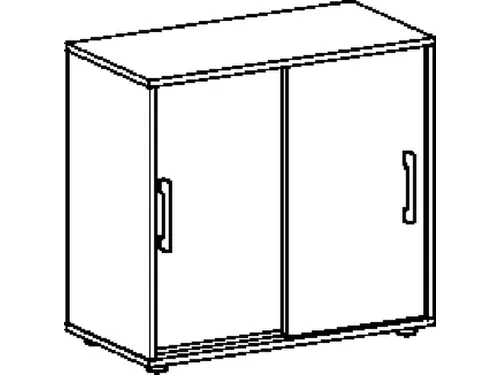kantoor-schuifdeurkast HxBxD 720x800x425mm hout esdoorn 2 OH