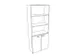 kantoorkast,HxBxD 2140x860x450mm,4xhouten vloer,5ordnerhoogte,romp wit