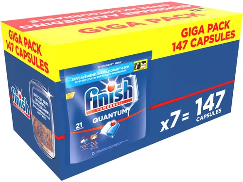 Finish Quantum Regular vaatwastabletten Promobox 147 stuks (7x21stuks)