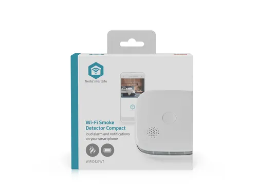 Rookmelder Nedis Smartlife Wifi 10 jaar sensor wit