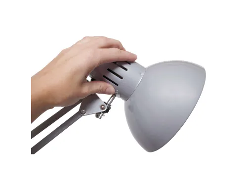 Bureaulamp MAUL Study tafelklem excl.LED lamp E27 zilver