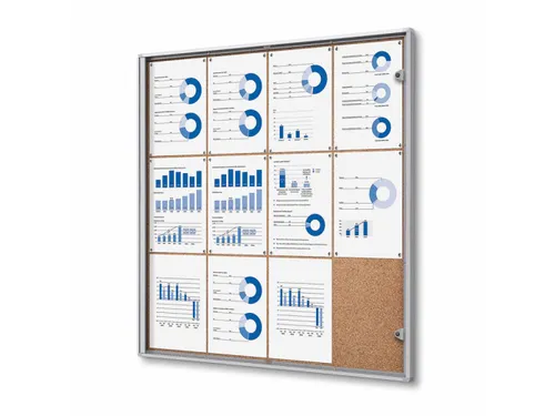 Vitrinekast Prikbord Kurk Economy 12xA4