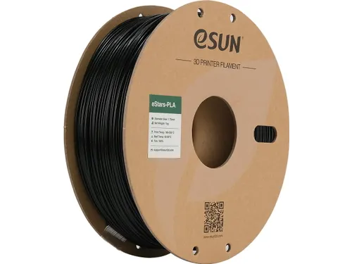 eSUN 3D printer Fluorescerend Filament eStar-PLA 1,75mm Zwart 1kg