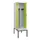 PBM-locker met bank,HxBxD 2120x600x815mm,2vak,vak B 300mm,draaigrendel