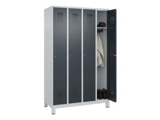 locker,HxBxD 1950x1200x500mm,4vak,vak B 300mm,cil.-slot,voeten - 1
