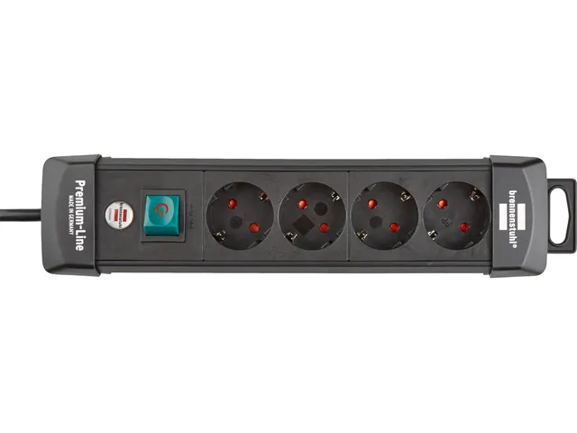 Stekkerdoos Brennenstuhl Premium 4 voudig 1.8 meter zwart