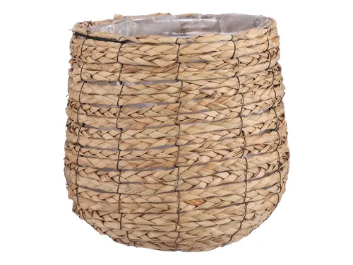 Plantenmand Mica Avalon zeegras rond lichtbruin 31x30cm