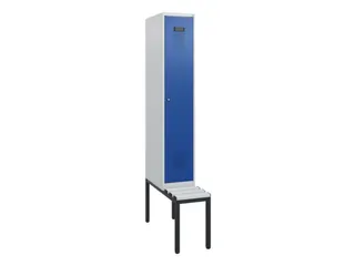 locker met bank,HxBxD 1950x300x815mm,1vak,vak B 300mm,cilinderslot - 2
