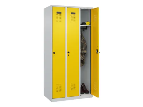 locker,HxBxD 1850x900x500mm,3vak,vak B 300mm,draaigrendel