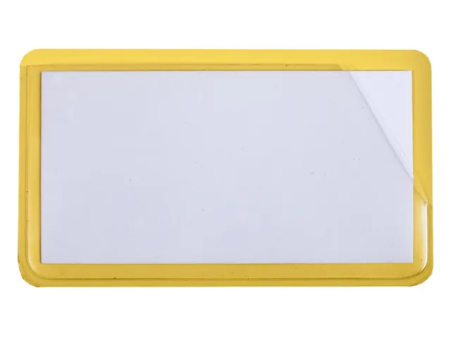 etikethouder,HxL 40x120mm,achterzijde magnetisch,geel