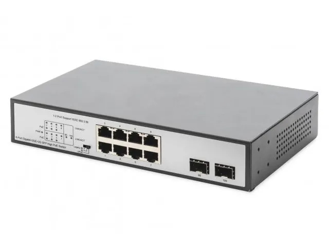 8-poorts Gigabit PoE netwerkswitch desktop
