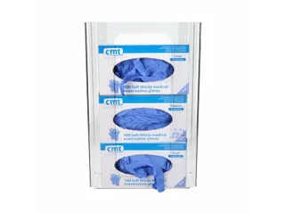 Wandhouder Voor 3 Dispenserdoosjes Transparant Acryl 39x26x10cm - 1