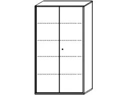 kantoorkast HxBxD 1920x1000x430mm romp onyxgrijs beuken decor front