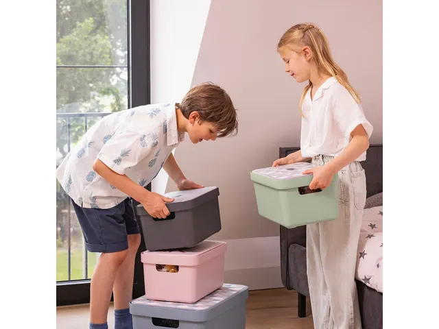 Sigma Home opbergbox 13L roze - 35x24,6x18,3cm