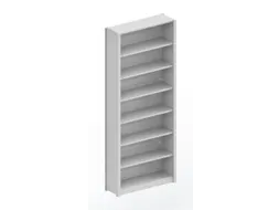 kantoorstelling grondveld HxBxD 2550x1056x335mm 7 OH Stalen Ral7035