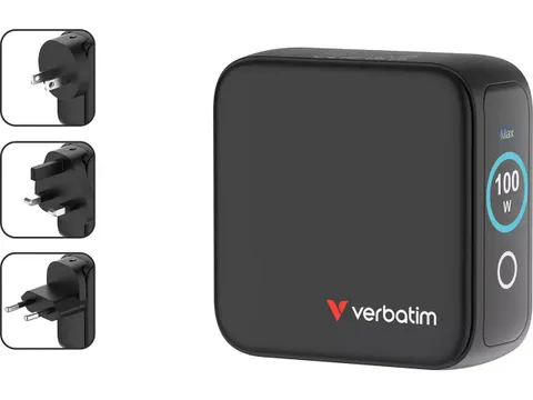 Mini chargeur GaN 100W USB-C 3 ports noir