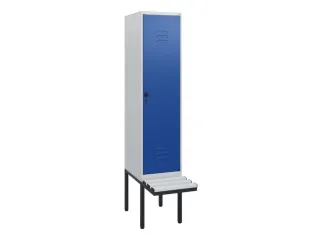 locker met bank,HxBxD 1950x400x815mm,1vak,vak B 400mm,draaigrendel - 1